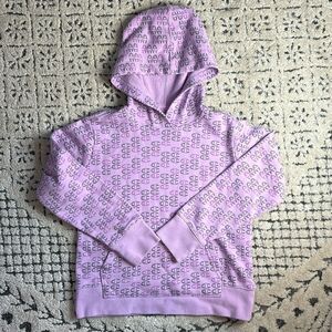Girl’s Size Small (7/8) Champion Monogram Logo Prints Cotton Hoodie In Purple